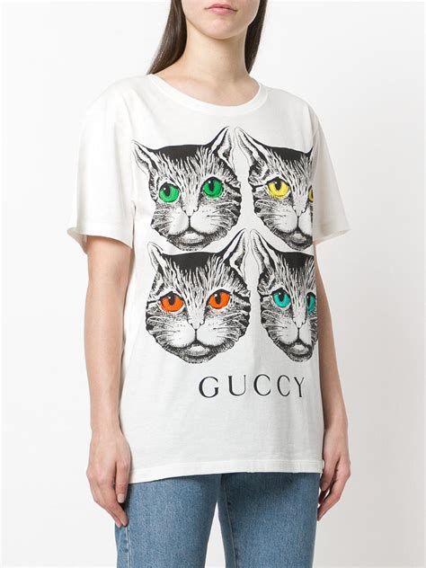 gucci pink cat shirt|Gucci tote with cat.